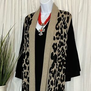 Lane Bryant 18/20 Petite Leopard Sweater Overpiece